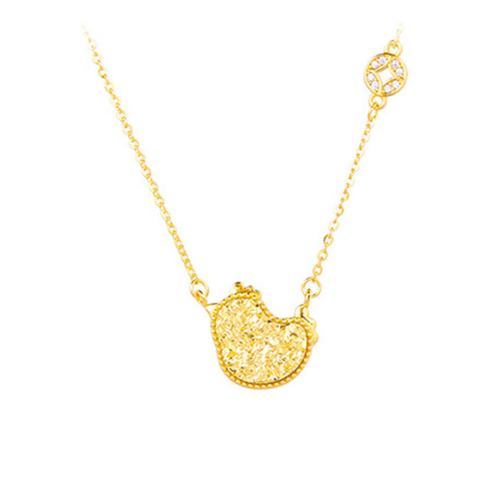 Collar con colgante de cadena con diseño de moneda de plata de ley 925 con Buddha Stones, año del Caballo, zodiaco chino - Gallo - Plata (Bendición ♥ Protección) - image 27