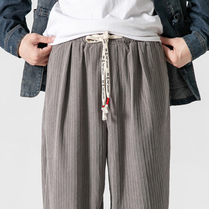 Pantalones rectos de algodón con botones y bolsillos para hombre, diseño de Buddha Stones, otoño e invierno. - image 10