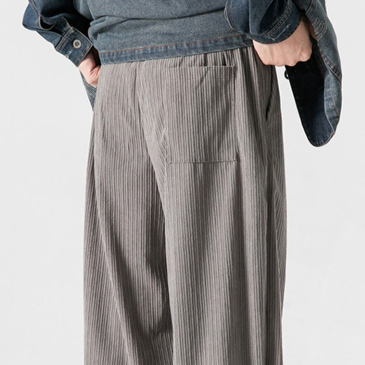 Pantalones rectos de algodón con botones y bolsillos para hombre, diseño de Buddha Stones, otoño e invierno. - image 12