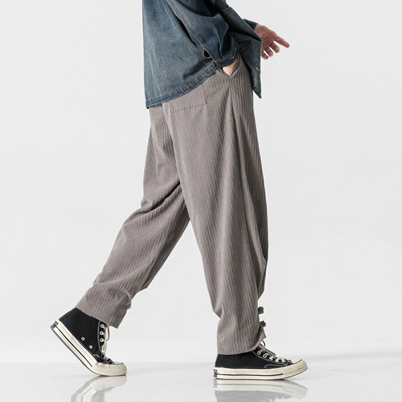 Pantalones rectos de algodón con botones y bolsillos para hombre, diseño de Buddha Stones, otoño e invierno. - image 6