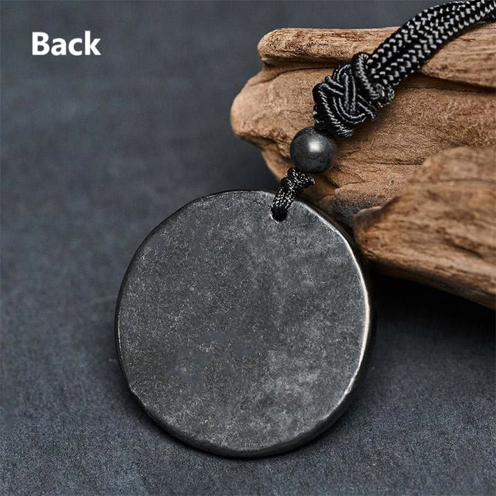 Collar con colgante de protección Bagua Yin Yang con auténtica piedra de shungita de Buddha Stones - image 9