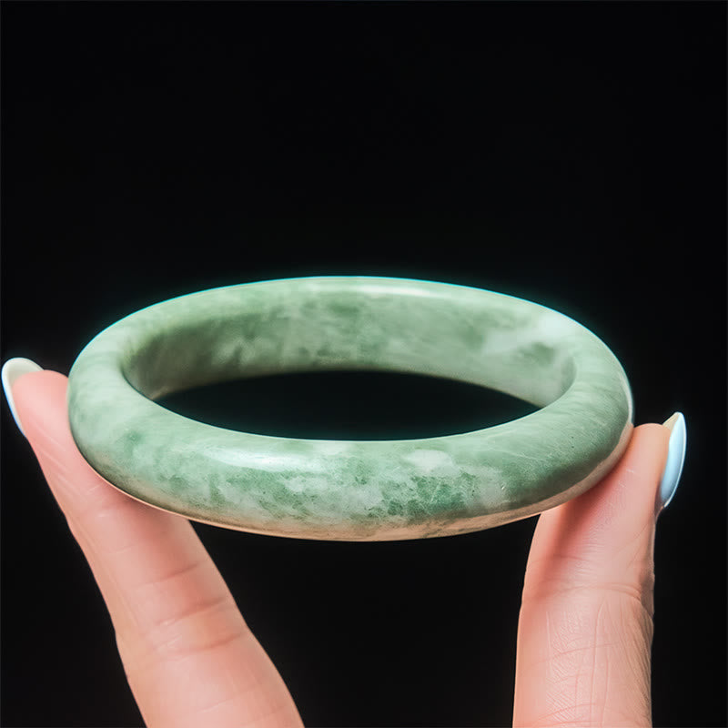 Brazalete de prosperidad con diseño simple de jade natural y Buddha Stones - image 3