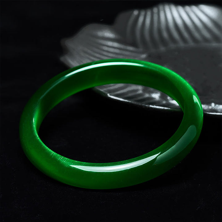 Pulsera fina con Buddha Stones y ojo de gato verde que alivia el estrés y la riqueza. - image 2