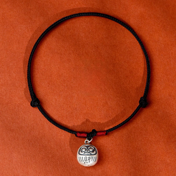 Colgante de plata con Buddha Stones para atraer la fortuna, símbolo Fu, hilo rojo, collar ajustable para gatos y perros pequeños. - Cuerda negra - Atraer la fortuna - 50-65 cm - image 9