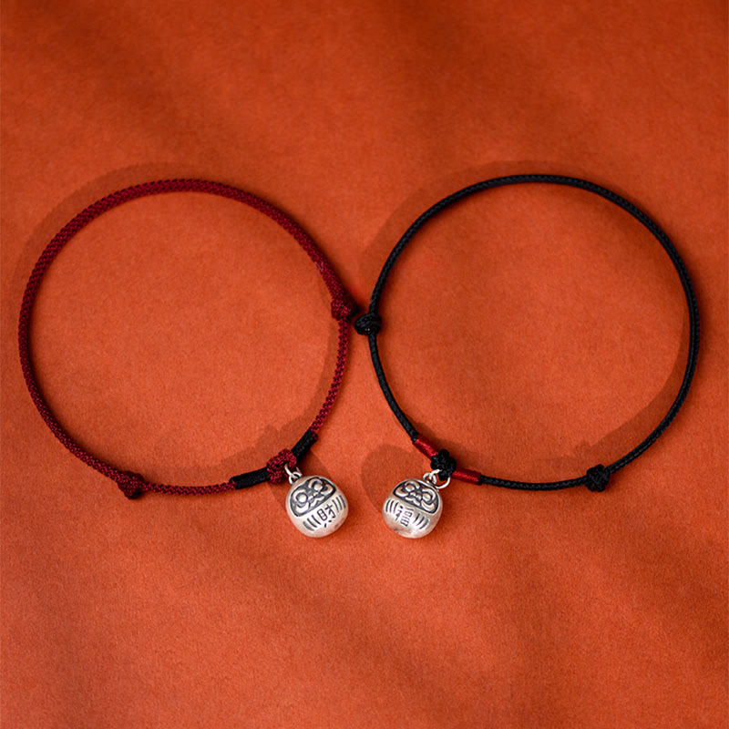 Colgante de plata con Buddha Stones para atraer la fortuna, símbolo Fu, hilo rojo, collar ajustable para gatos y perros pequeños. - image 11