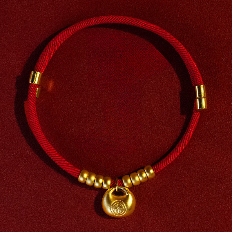 Collar ajustable con cuentas de hilo rojo de Buddha Stones para gatos y perros pequeños - image 1