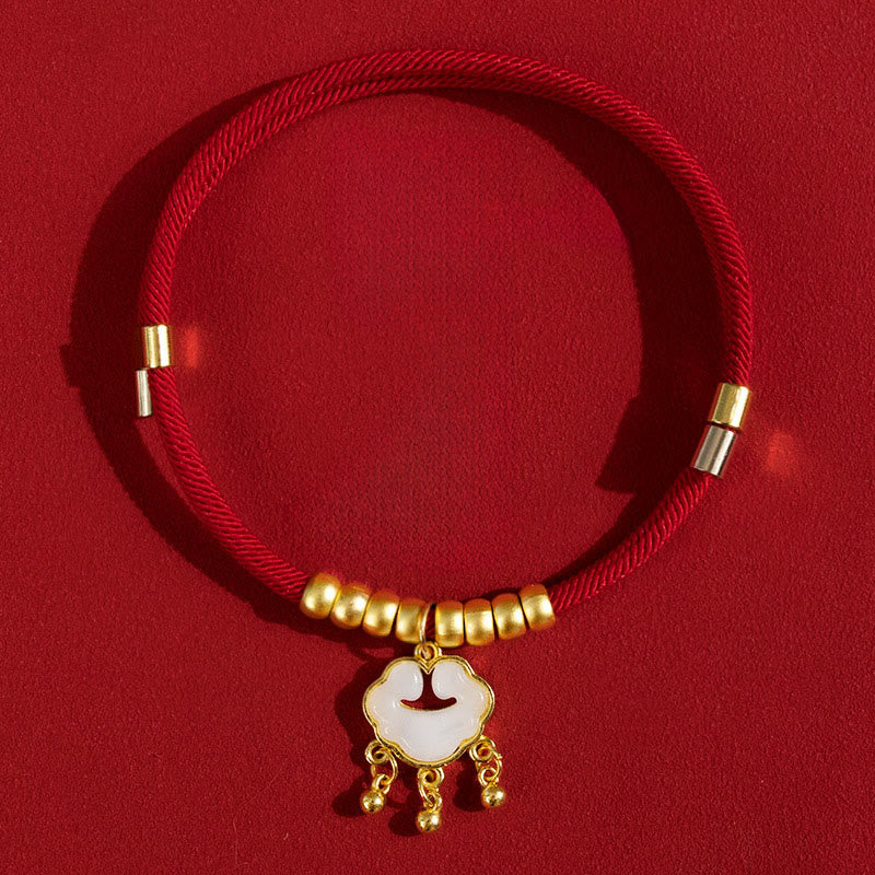 Collar ajustable con cuentas de hilo rojo de Buddha Stones para gatos y perros pequeños - Colgante de cristal - 25-50 cm - image 12
