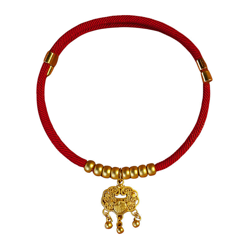 Collar ajustable con cuentas de hilo rojo de Buddha Stones para gatos y perros pequeños - image 8
