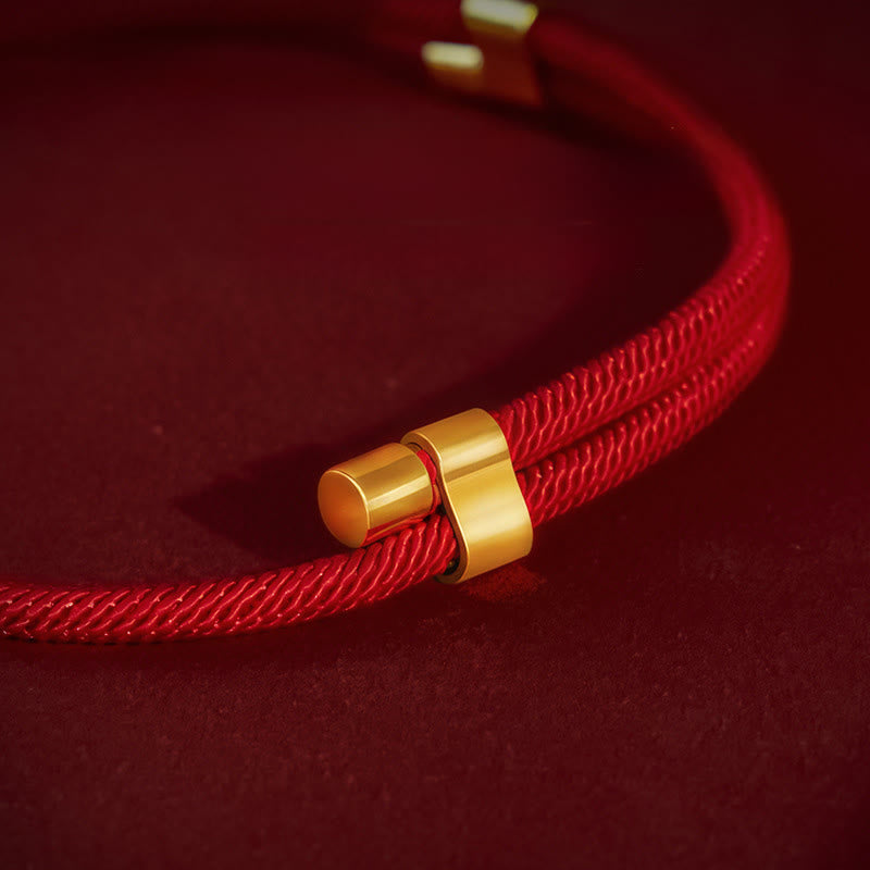 Collar ajustable con cuentas de hilo rojo de Buddha Stones para gatos y perros pequeños - image 2