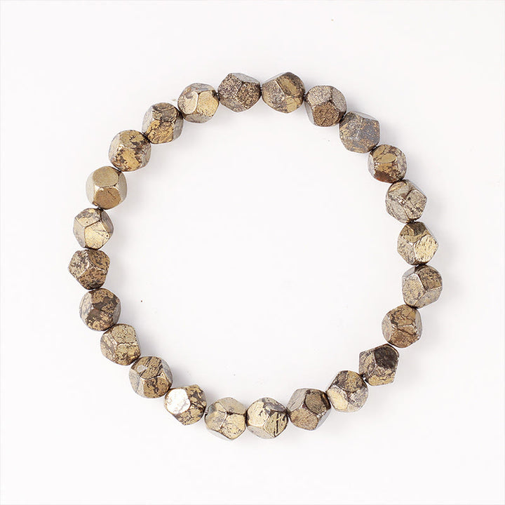 Pulsera de protección y confianza con cuentas irregulares de pirita y Buddha Stones - image 8
