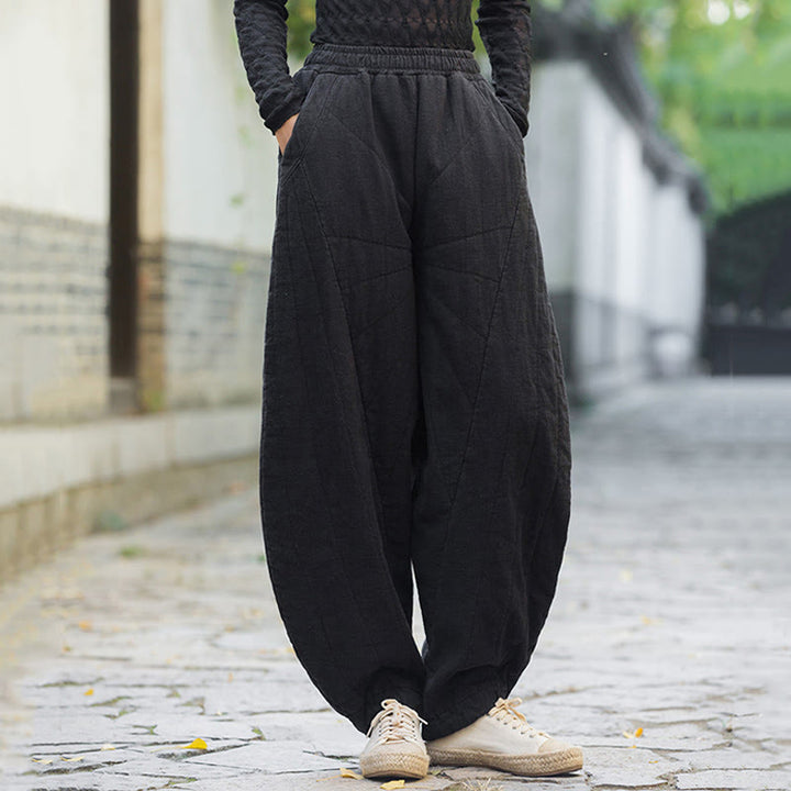 Pantalones de algodón gruesos Buddha Stones para mujer, tallas 7-8, con bolsillos - image 13