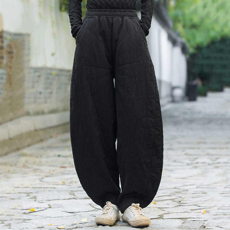 Pantalones de algodón gruesos Buddha Stones para mujer, tallas 7-8, con bolsillos - image 15