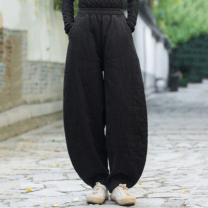 Pantalones de algodón gruesos Buddha Stones para mujer, tallas 7-8, con bolsillos - image 15