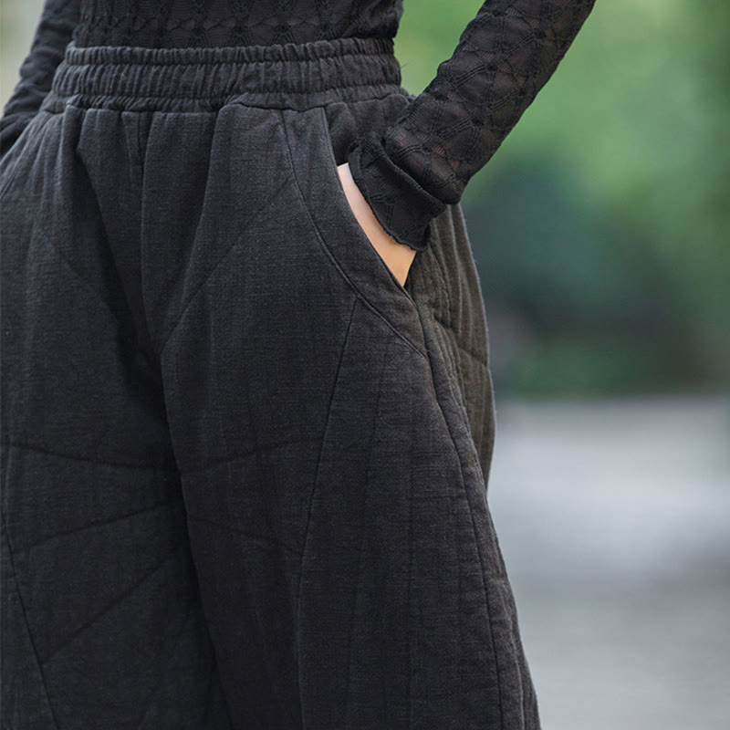 Pantalones de algodón gruesos Buddha Stones para mujer, tallas 7-8, con bolsillos - image 16