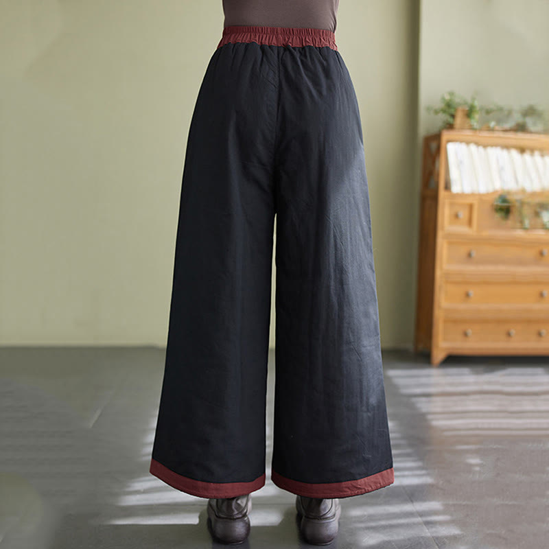 Pantalones casuales de pierna ancha con bolsillos para mujer de Buddha Stones - image 1
