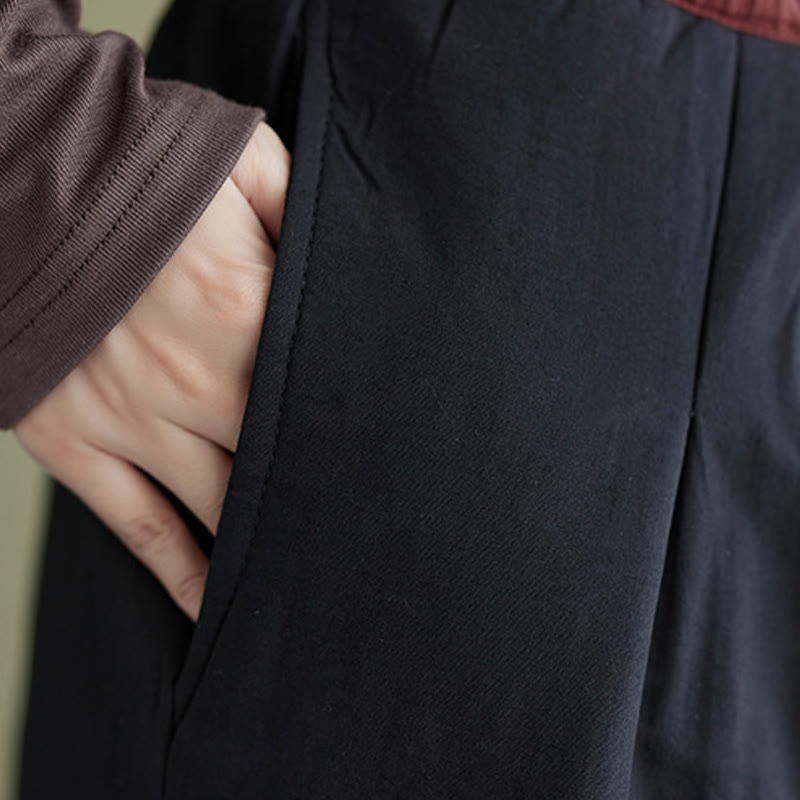 Pantalones casuales de pierna ancha con bolsillos para mujer de Buddha Stones - image 7