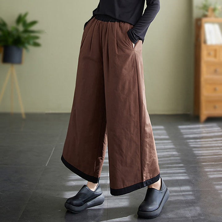 Pantalones casuales de pierna ancha con bolsillos para mujer de Buddha Stones - image 12