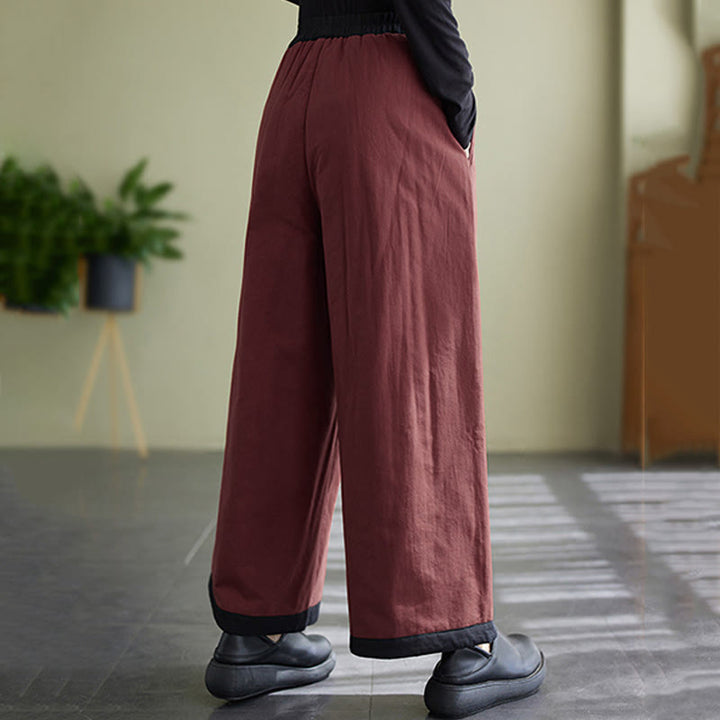 Pantalones casuales de pierna ancha con bolsillos para mujer de Buddha Stones - image 20