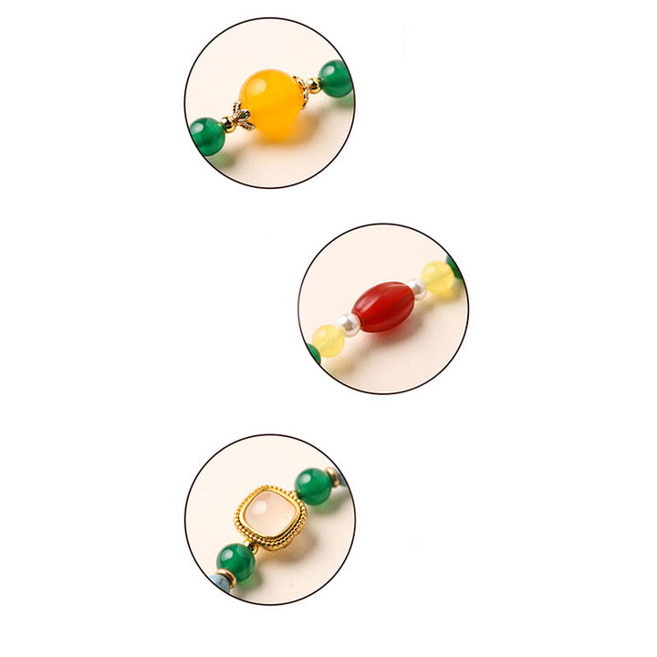 Mala tibetano con Buddha Stones, hebilla de paz, ágata verde, soporte de poder - image 13