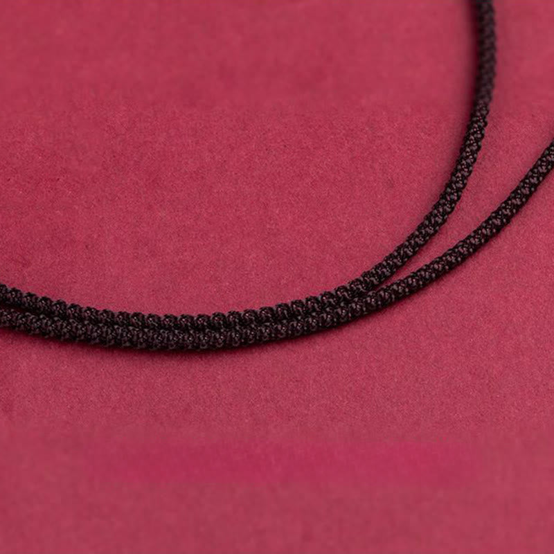 Collar con colgante de cuerda con bendición de cinabrio y diseño grabado del zodiaco chino con Buddha Stones del Año del Caballo - image 42