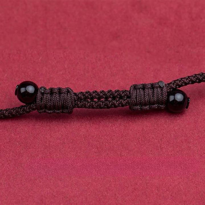 Collar con colgante de cuerda con bendición de cinabrio y diseño grabado del zodiaco chino con Buddha Stones del Año del Caballo - image 43