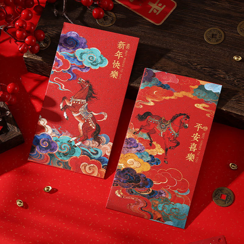Buddha Stones para el Año del Caballo 2026, bendiciones de Año Nuevo, 6 sobres rojos chinos - image 14