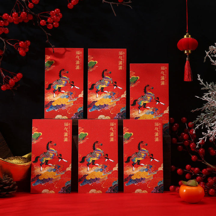 Buddha Stones para el Año del Caballo 2026, bendiciones de Año Nuevo, 6 sobres rojos chinos - image 8