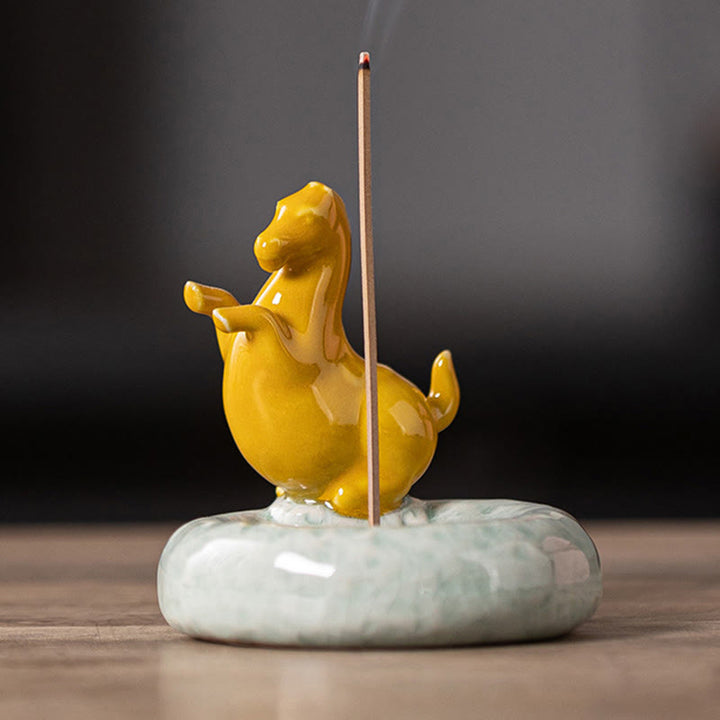 Quemador de incienso con Buddha Stones para el Año del Caballo 2026. - Caballo amarillo de pie (7,4 x 7,4 x 7,2 CM) - image 19