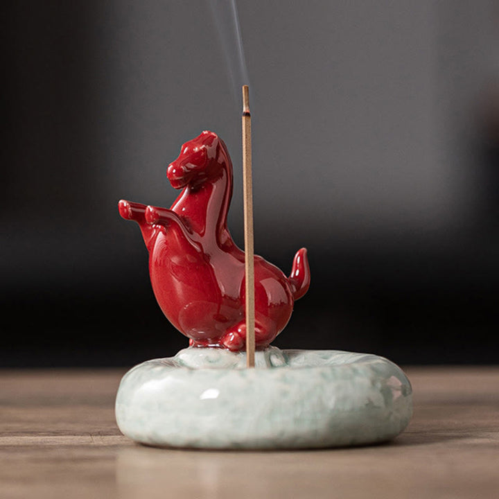 Quemador de incienso con Buddha Stones para el Año del Caballo 2026. - Caballo rojo de pie (7,4 x 7,4 x 7,2 CM) - image 17