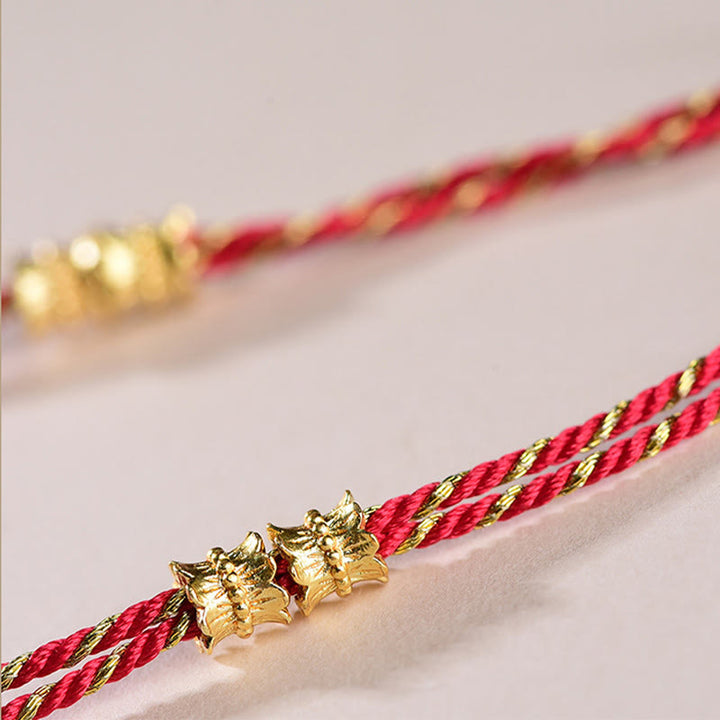 Pulsera de hilo tejido a mano con Buddha Stones y monedas de los Cinco Emperadores y equilibrio de cobre  - image 12