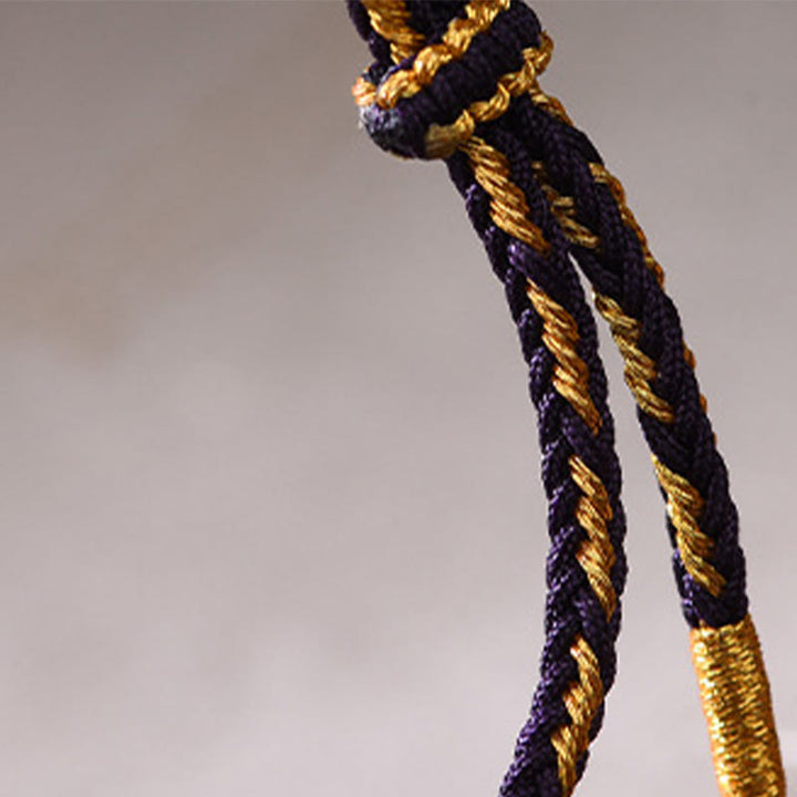 Pulsera de equilibrio para atraer la fortuna con Buddha Stones de los Cinco Emperadores, cobre, amatista, cinabrio, hilo negro y rojo. - image 4