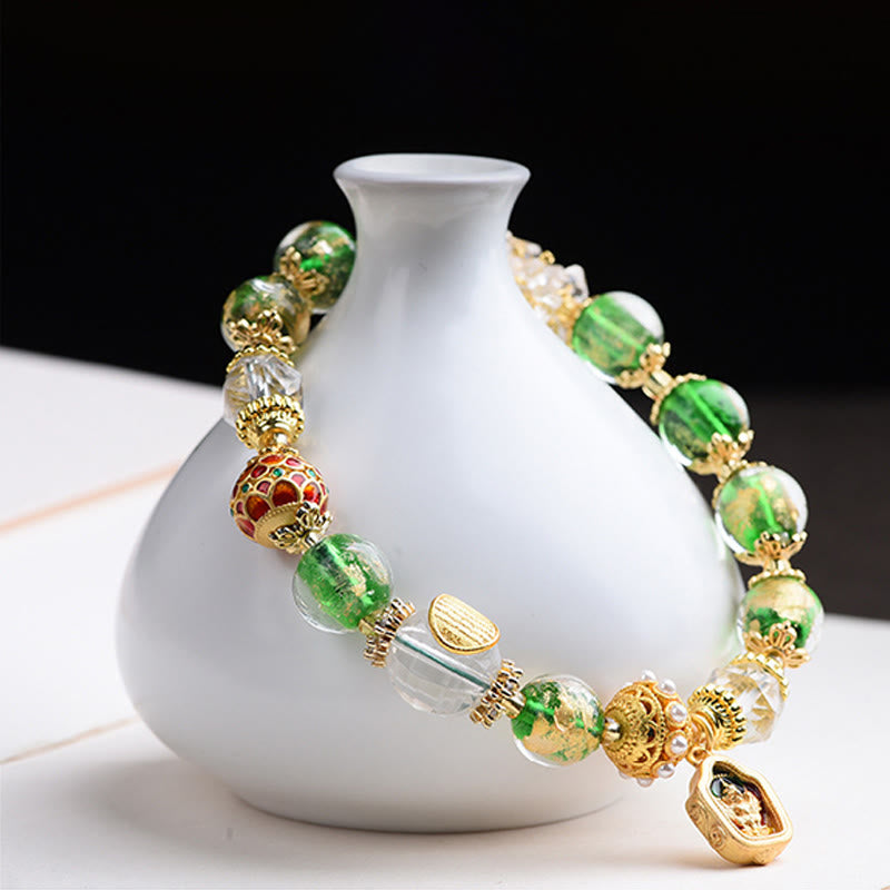 Pulsera de plata de ley 925 con cristales de Buddha Stones y cobre para alejar los malos espíritus. - image 10