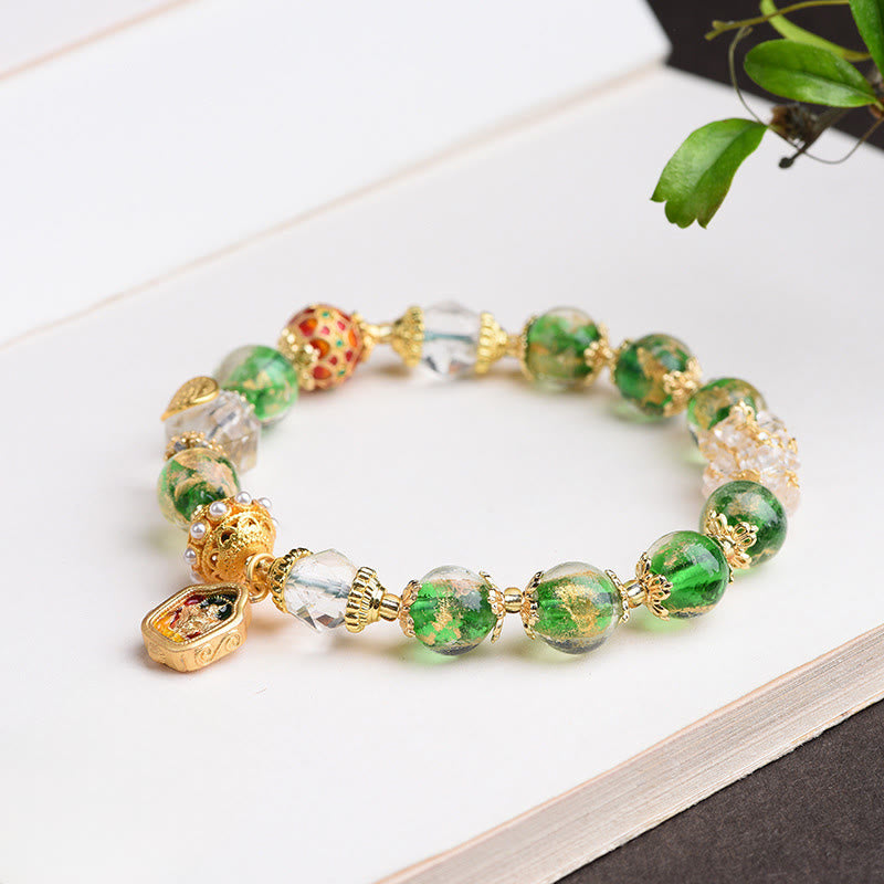 Pulsera de plata de ley 925 con cristales de Buddha Stones y cobre para alejar los malos espíritus. - image 1