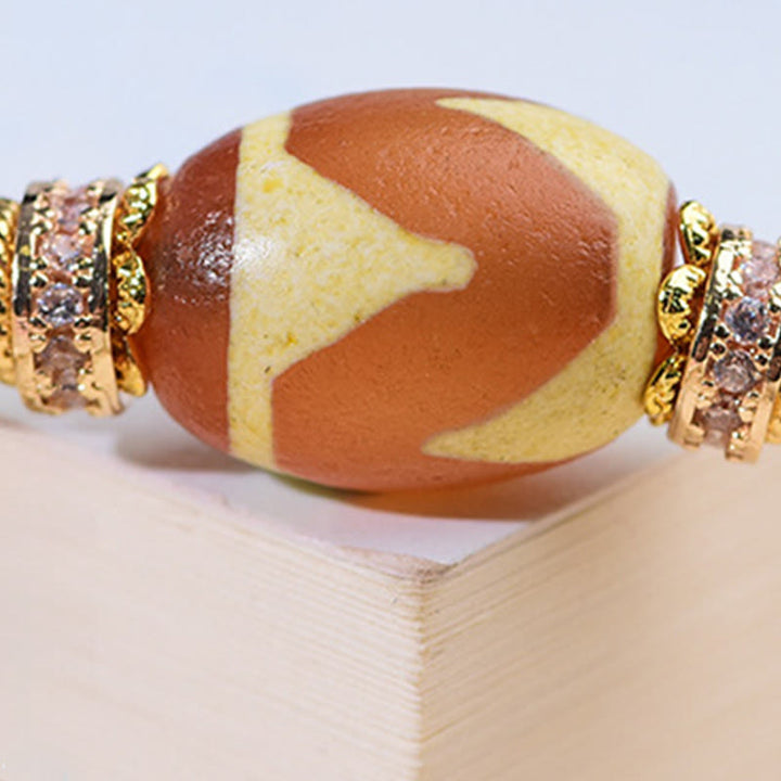 Pulsera de bendiciones con cuentas Dzi de vidrio Liuli y Buddha Stones - image 17