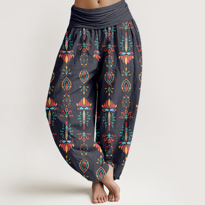Pantalones Buddha Stones para mujer, cintura elástica - Gris - US16，UK/AU20，EU48 (3XL) - image 8