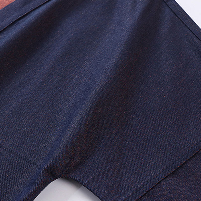 Chaqueta estilo kimono de algodón vaquero para hombre con mangas tres cuartos, abertura frontal y cordones de Buddha Stones - image 8