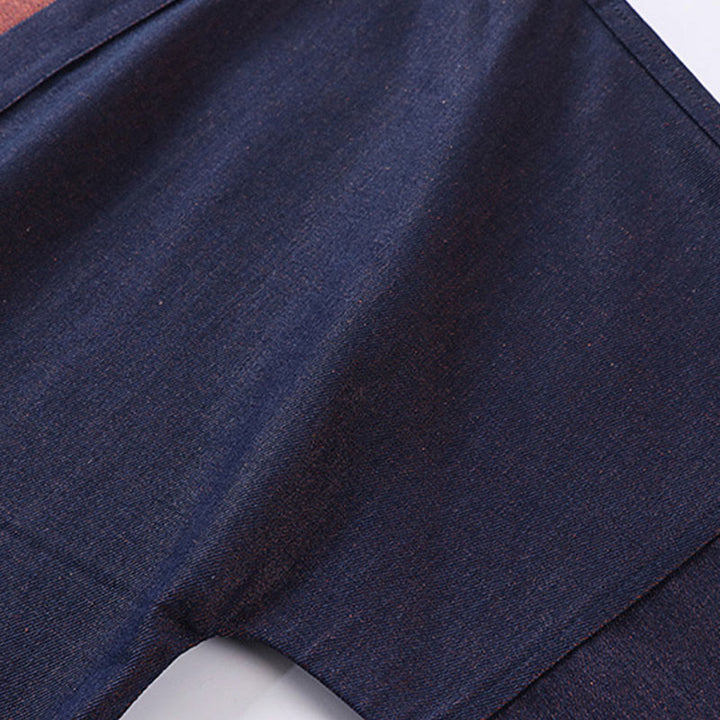 Chaqueta estilo kimono de algodón vaquero para hombre con mangas tres cuartos, abertura frontal y cordones de Buddha Stones - image 8