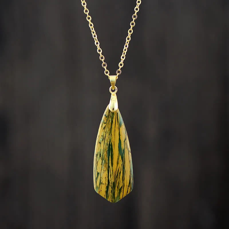 Collares y colgantes de la felicidad de la piedra del emperador y las Buddha Stones - Cadena dorada de piedra del emperador amarillo - image 1