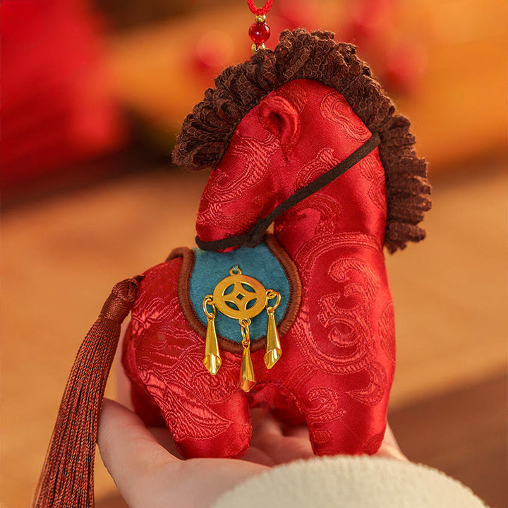 Decoración colgante con Buddha Stones, Año del Caballo, bordado con hilo rojo, Libertad - image 10