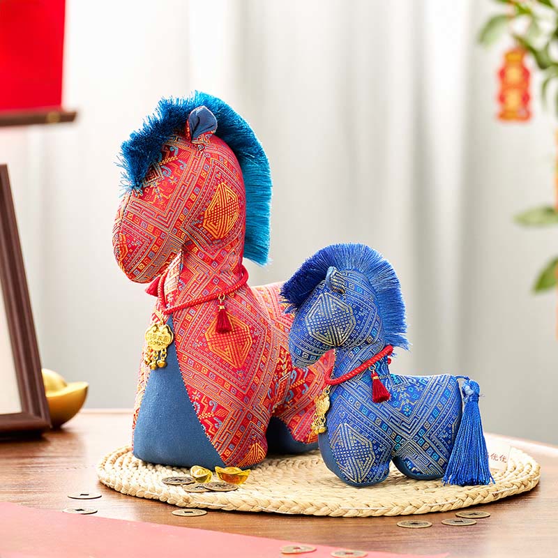 Bordado de hilo rojo con Buddha Stones y borlas para el Año del Caballo - image 16