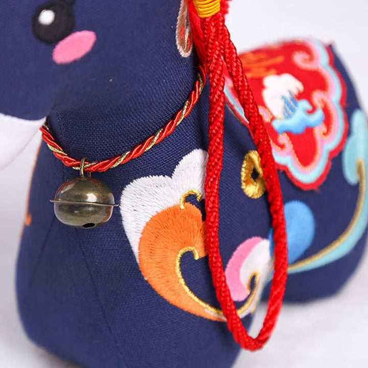 Buddha Stones Año del Caballo Cobre Hilo Rojo Carácter Fu Bordado Prosperidad Decoración del Hogar - image 26