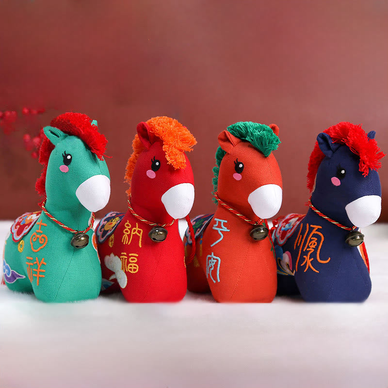 Buddha Stones Año del Caballo Cobre Hilo Rojo Carácter Fu Bordado Prosperidad Decoración del Hogar - image 37