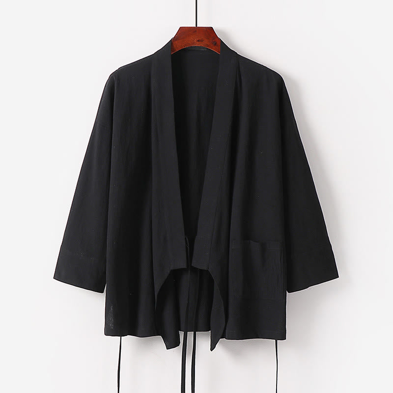 Conjunto de 2 piezas de kimono de algodón con cordones y pantalones anchos hasta los tobillos con bolsillos para hombre , con Buddha Stones - image 5