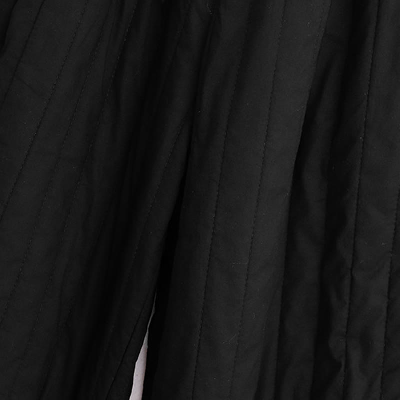 Pantalones harén de algodón para mujer con diseño de bloques de color liso de invierno y bolsillos de Buddha Stones - image 13