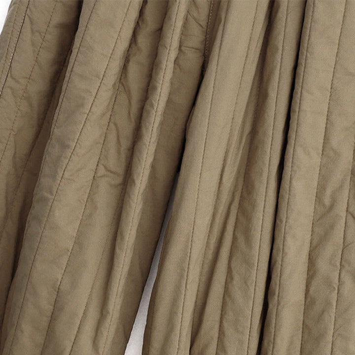 Pantalones harén de algodón para mujer con diseño de bloques de color liso de invierno y bolsillos de Buddha Stones - image 6