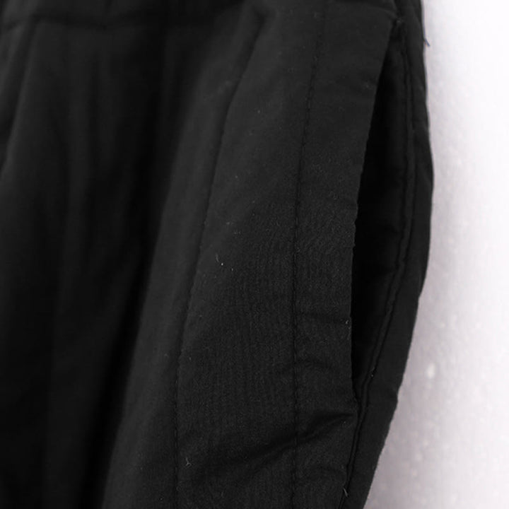 Pantalones harén de algodón para mujer con diseño de bloques de color liso de invierno y bolsillos de Buddha Stones - image 11