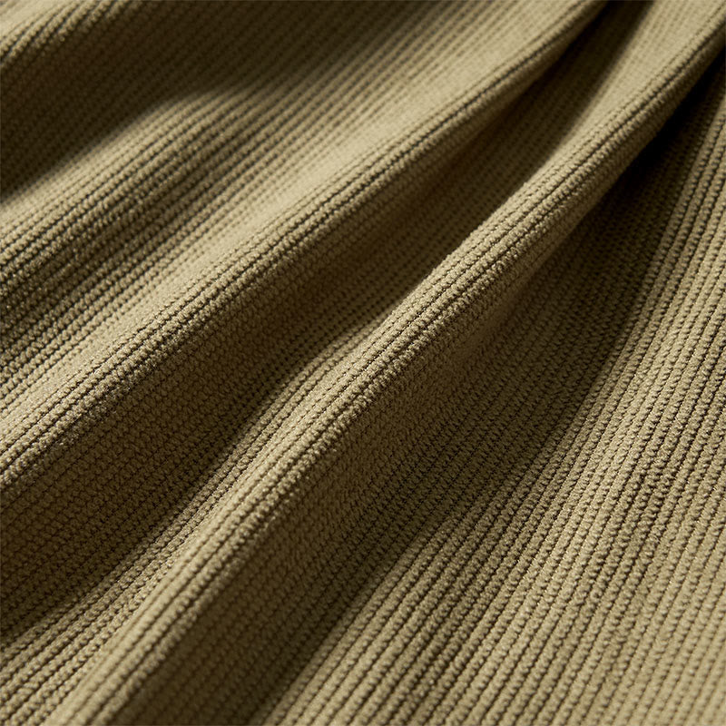 Pantalones harén de cintura alta con bolsillos para mujer de Buddha Stones Commute Fall Corduroy - image 9