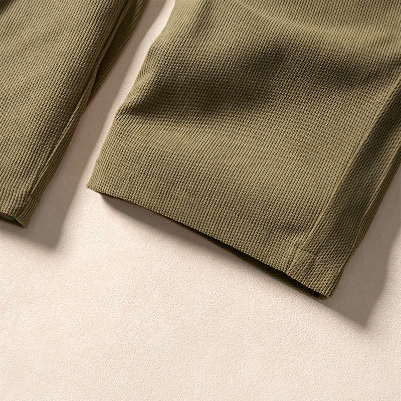 Pantalones harén de cintura alta con bolsillos para mujer de Buddha Stones Commute Fall Corduroy - image 10