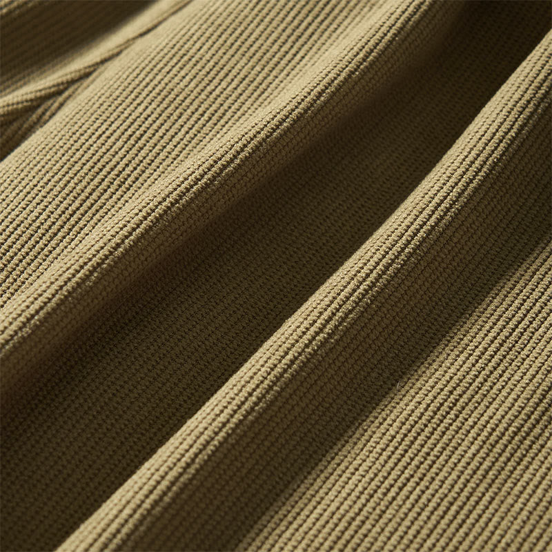 Pantalones harén de cintura alta con bolsillos para mujer de Buddha Stones Commute Fall Corduroy - image 8