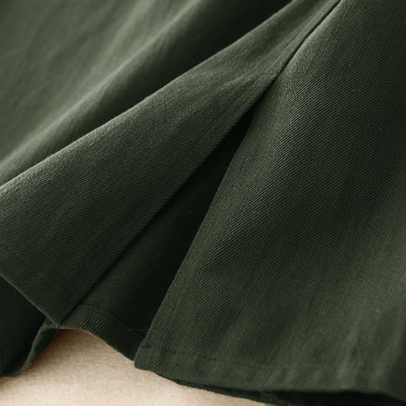 Falda de algodón lisa con bolsillos para mujer Buddha Stones - image 4